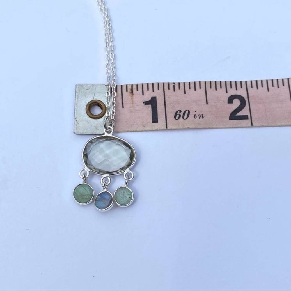 Green Amethyst & Labradorite Necklace - Picture 14 of 14